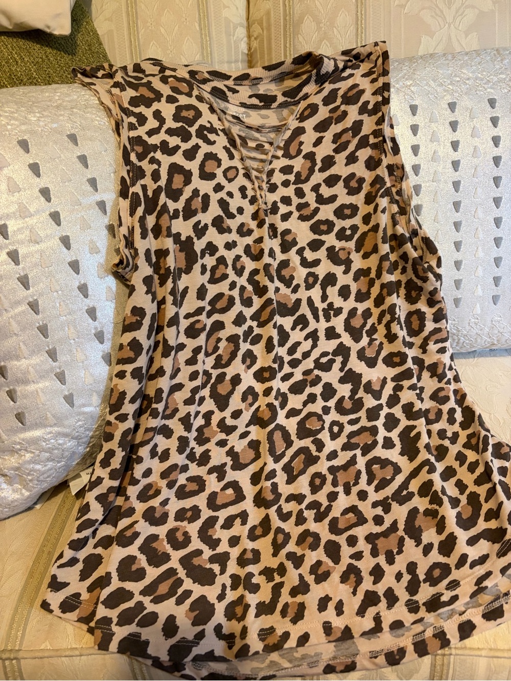 SO Leopard Print Tank Top in Brown and Tan